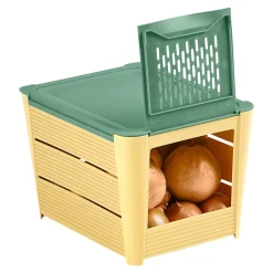 Gemüsebox mit Klappöffnung grün