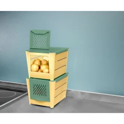 Gemüsebox mit Klappöffnung grün