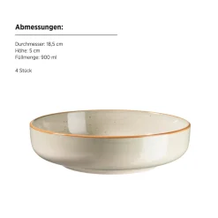 Geschirr Set, Steinzeug Valmera Hellgrün