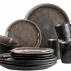 Geschirr-Set, Keramik Niara Organic 4 x Speisteller, 4 x Dessertteller, 4 x Kaffeebecher, 4 x Müslischale