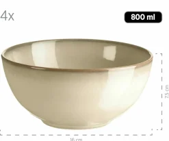 Geschirr-Set, Keramik Ossia Sand