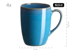 Geschirr-Set, Keramik Ossia Hellblau