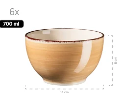 Geschirr-Set, Steingut Lumaca Rauchblau