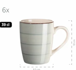 Geschirr-Set, Steingut Lumaca Rauchblau