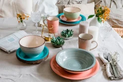 Geschirr-Set, Steingut Lumaca Laguna