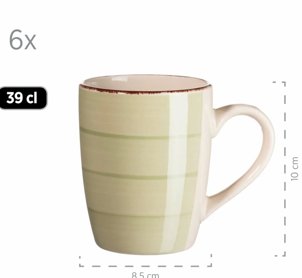 Geschirr-Set, Steingut Lumaca Olivgrün