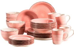 Geschirr-Set, Steingut Lumaca Koralle