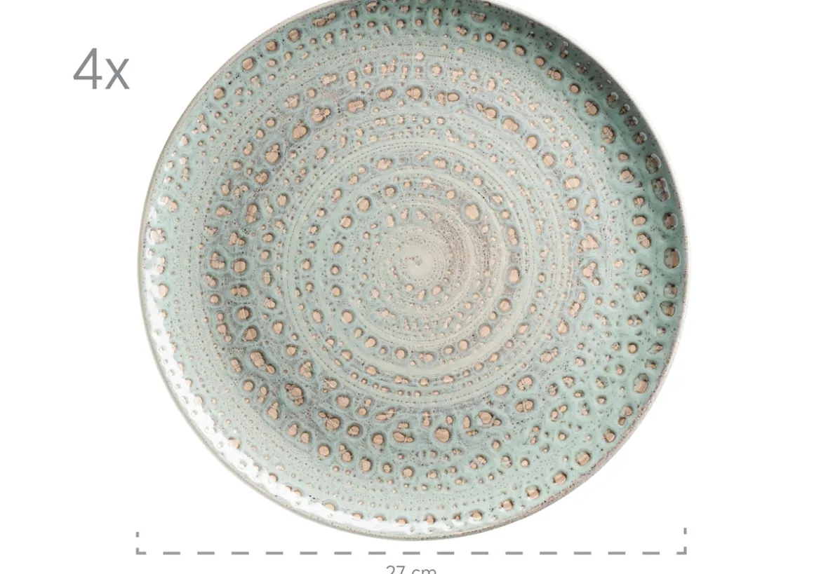 Geschirr-Set, Steingut Spicy Market Grün