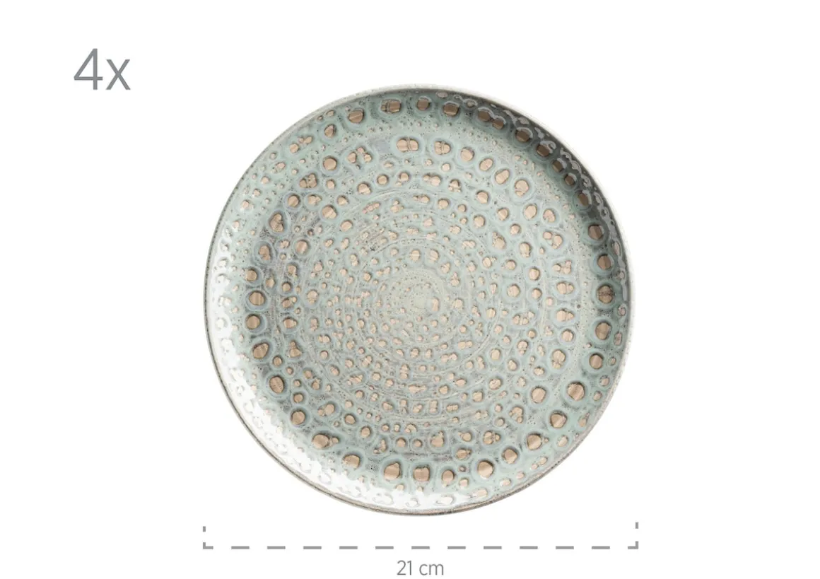 Geschirr-Set, Steingut Spicy Market Grün