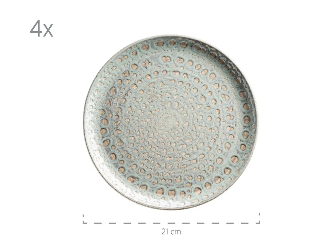 Geschirr-Set, Steingut Spicy Market Grün