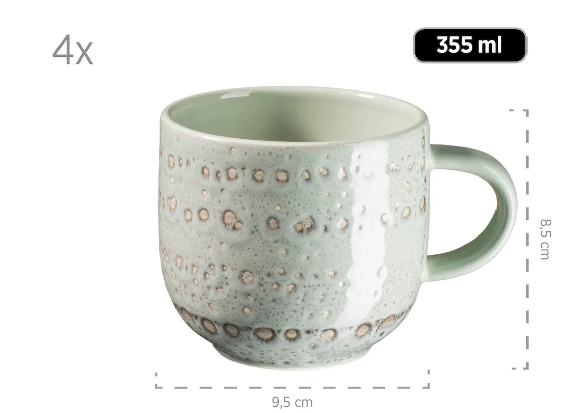 Geschirr-Set, Steingut Spicy Market Grün