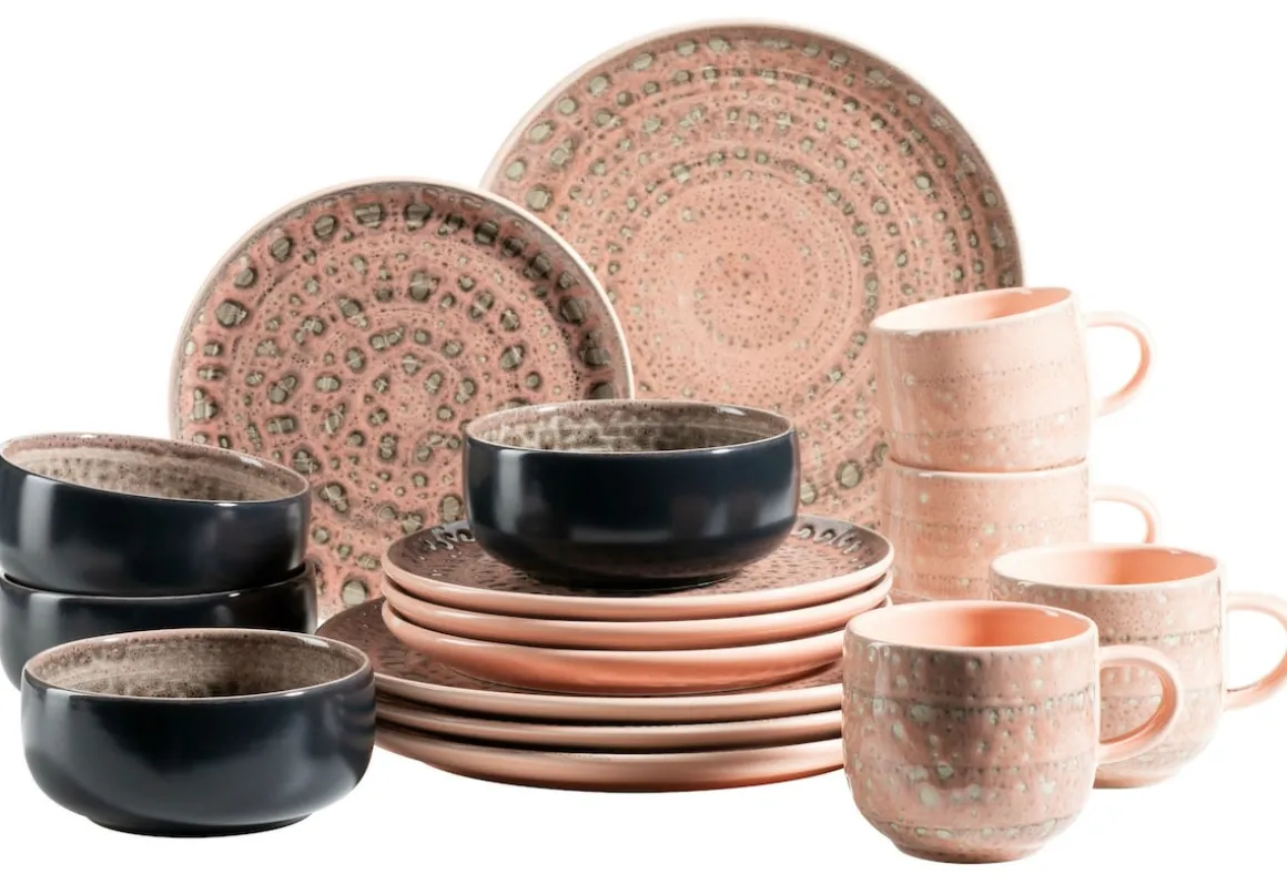 Geschirr-Set, Steingut Spicy Market Grün