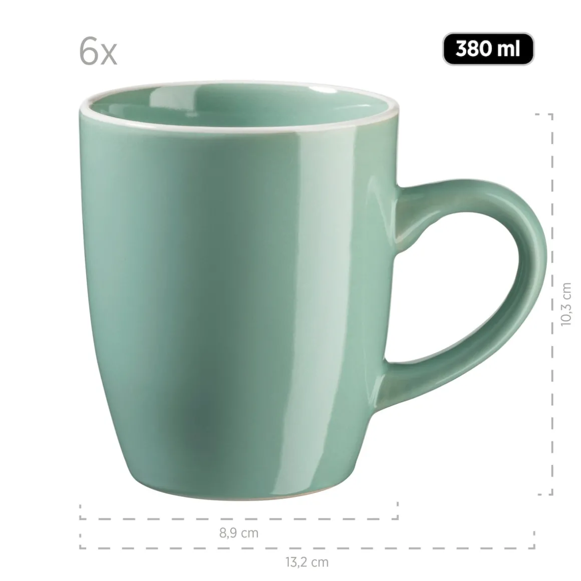 Geschirr-Set, Steinzeug Elissa Grün