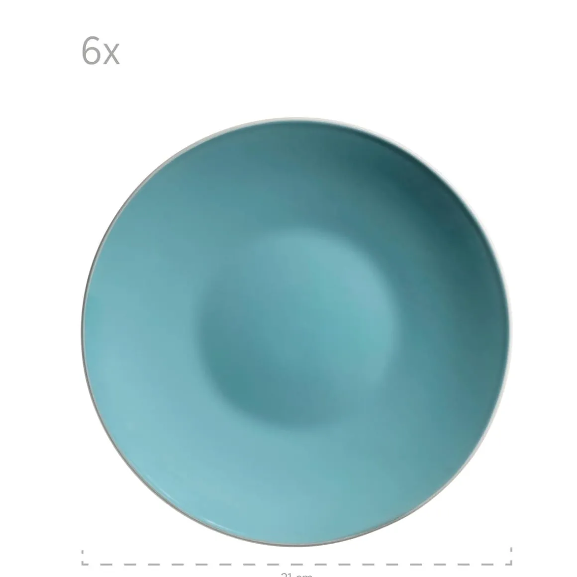 Geschirr-Set, Steinzeug Elissa Türkis