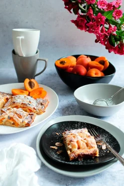 Geschirr-Set, Steinzeug Glendale 4 x Speisteller, 4 x Dessertteller, 4 x Kaffeebecher, 4 x Müslischale