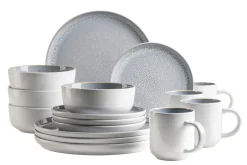 Geschirrset, Steinzeug Lunaria Grau