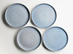 Geschirrset, Steinzeug Lunaria Grau