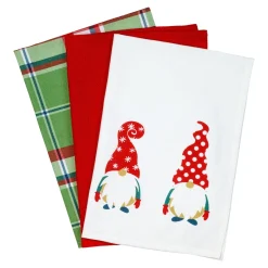 Geschirrtuch-Set „Weihnachtswichtel“, 3-teilig