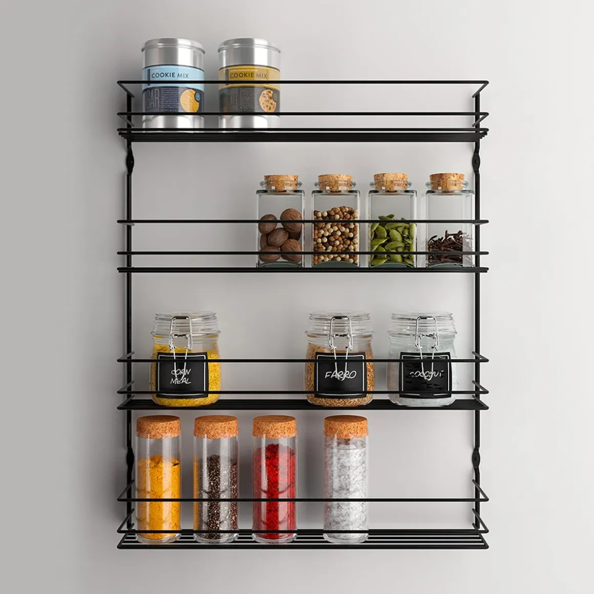 Gewürzregal "Pepito" Lava mit 4 Etagen