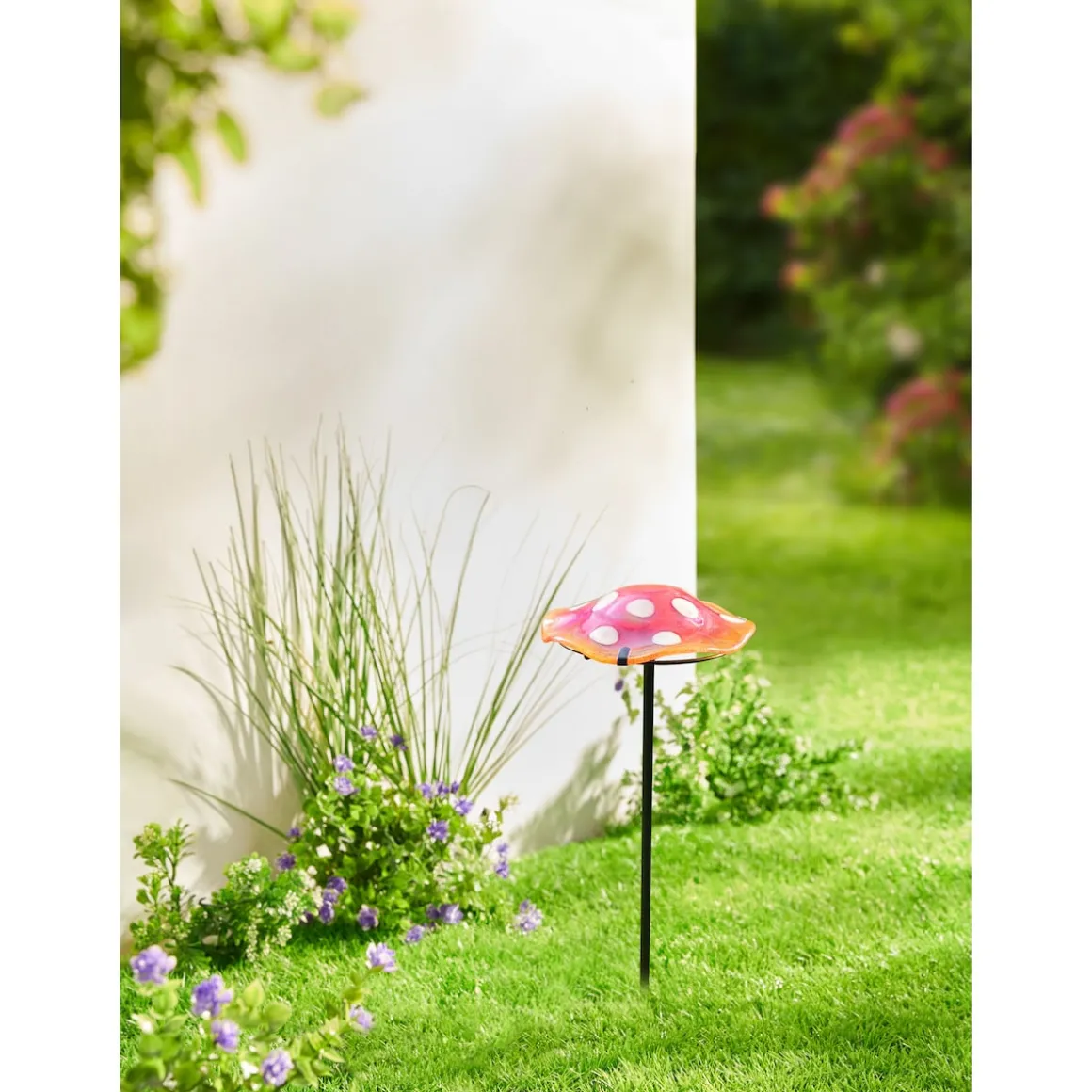 Glas-Gartenstecker „Pilz“