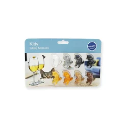 Glasmarker "Kitty", 8 Stück
