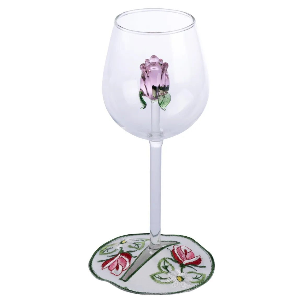 Glasuntersetzer „Rose“, 4 Stück
