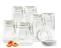 Gothika Vorratsglas-Set mit Deckel, Glas 7 x Einmachglas