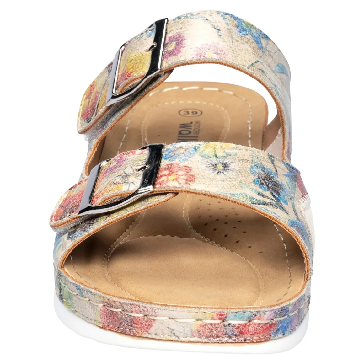 Hallux-Klett-Pantolette „Helga“ beige