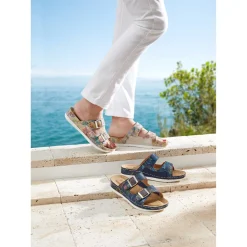 Hallux-Klett-Pantolette „Helga“ beige