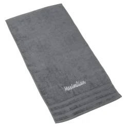 Handtuch personalisiert mit Namen, 50x100 cm, 100% Baumwolle anthrazit