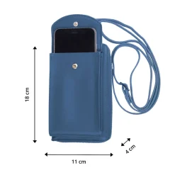 Handy-Umhängetasche blau