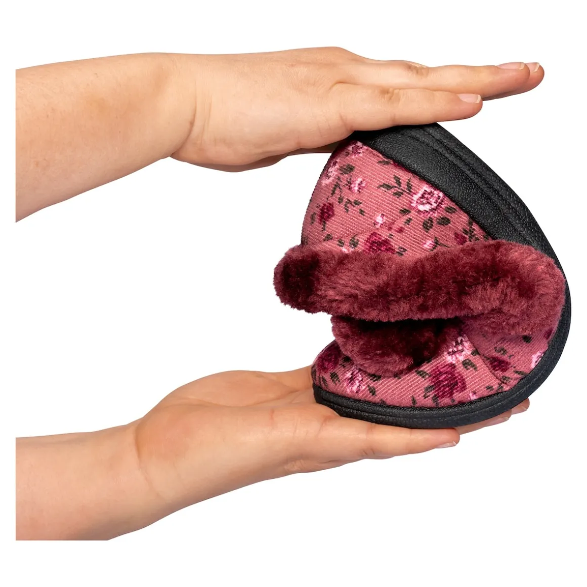 Hausschuh "Helga" bordeaux