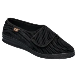 Hausschuh mit Klettverschluss "Komfort" schwarz