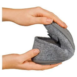 Hausschuh-Ballerina „Bärbel“ grau