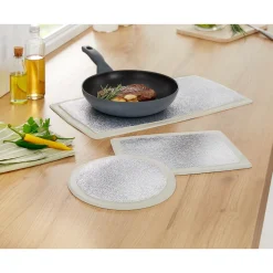 Hitzebeständiger Topfuntersetzer Set aus Ø 21 cm, 25x19 cm, 49x26 cm