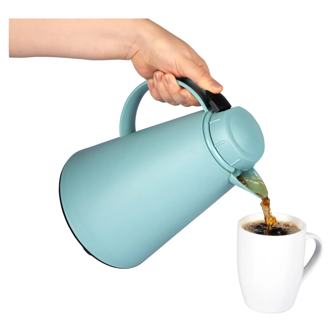 Isolier-Kaffee-Kanne, 1,2 l hellblau