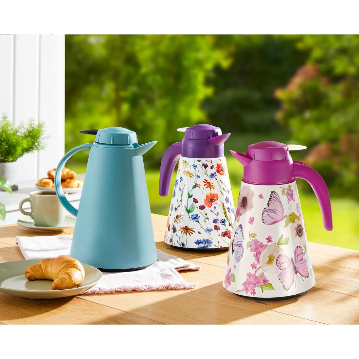 Isolier-Kaffee-Kanne, 1,2 l hellblau