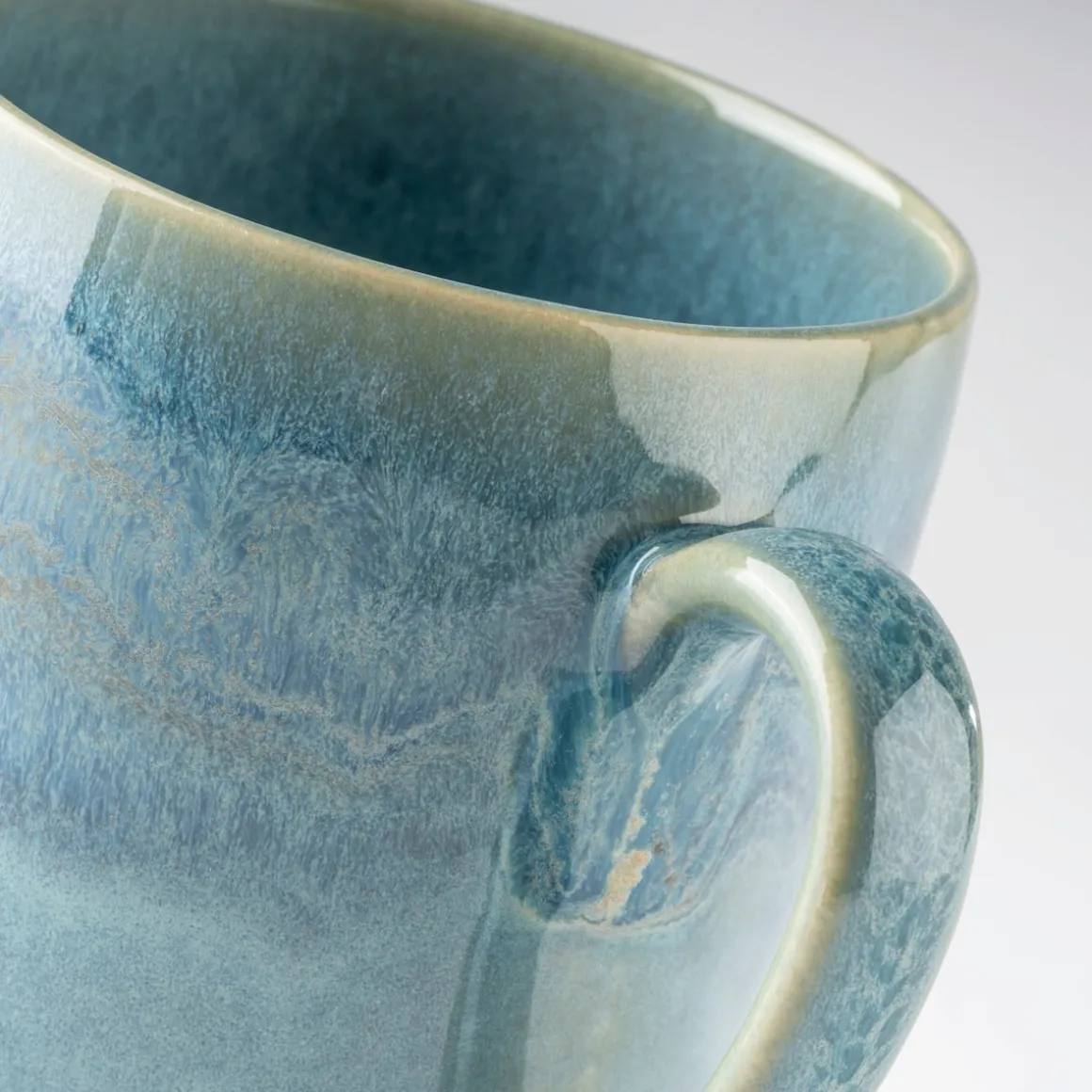 Kaffeebecher-Set, Steinzeug TIEFER SEE Blau / Grün