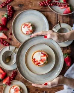 Kaffeeobertassen-Set, Steinzeug Nebelwald