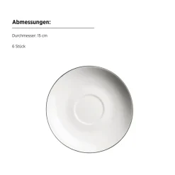 Kaffeeservice, Porzellan Felise Weiß / Schwarz