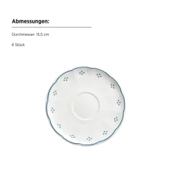 Kaffeeservice, Porzellan Lova Weiß / Blau