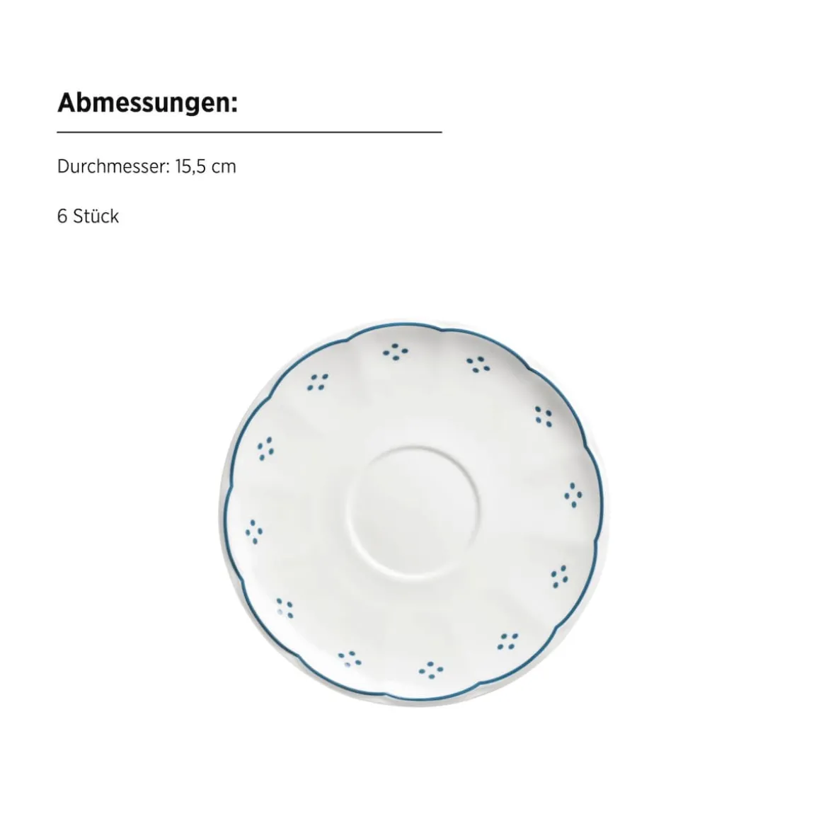 Kaffeeservice, Porzellan Lova Weiß / Blau