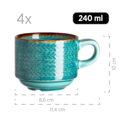 Kaffeeservice, Porzellan Prospero Blau