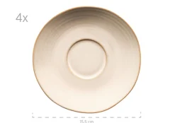 Kaffeetassenset, Keramik Nottingham Beige