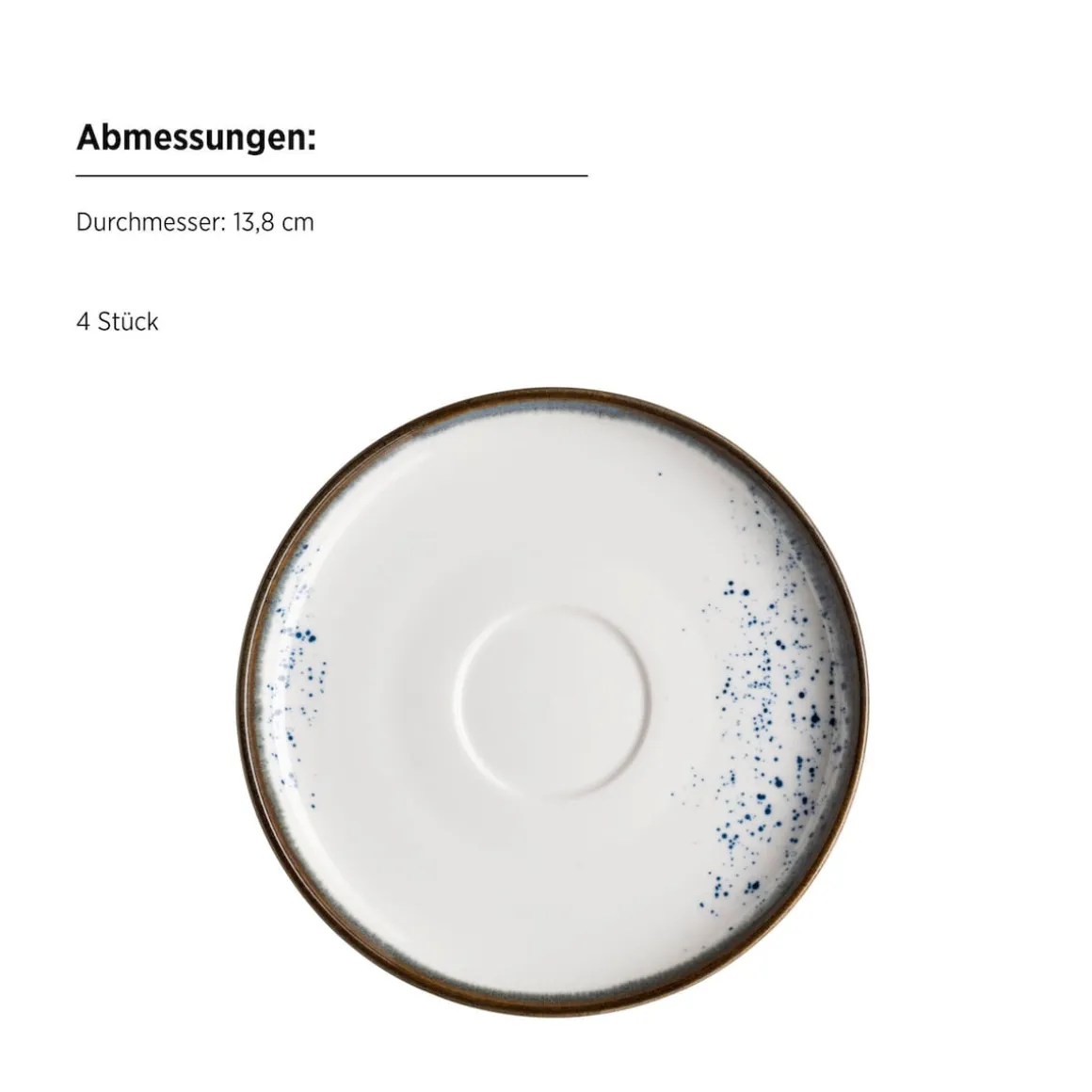 Kaffeetassen-Set, Porzellan Pintar Beige / Blau