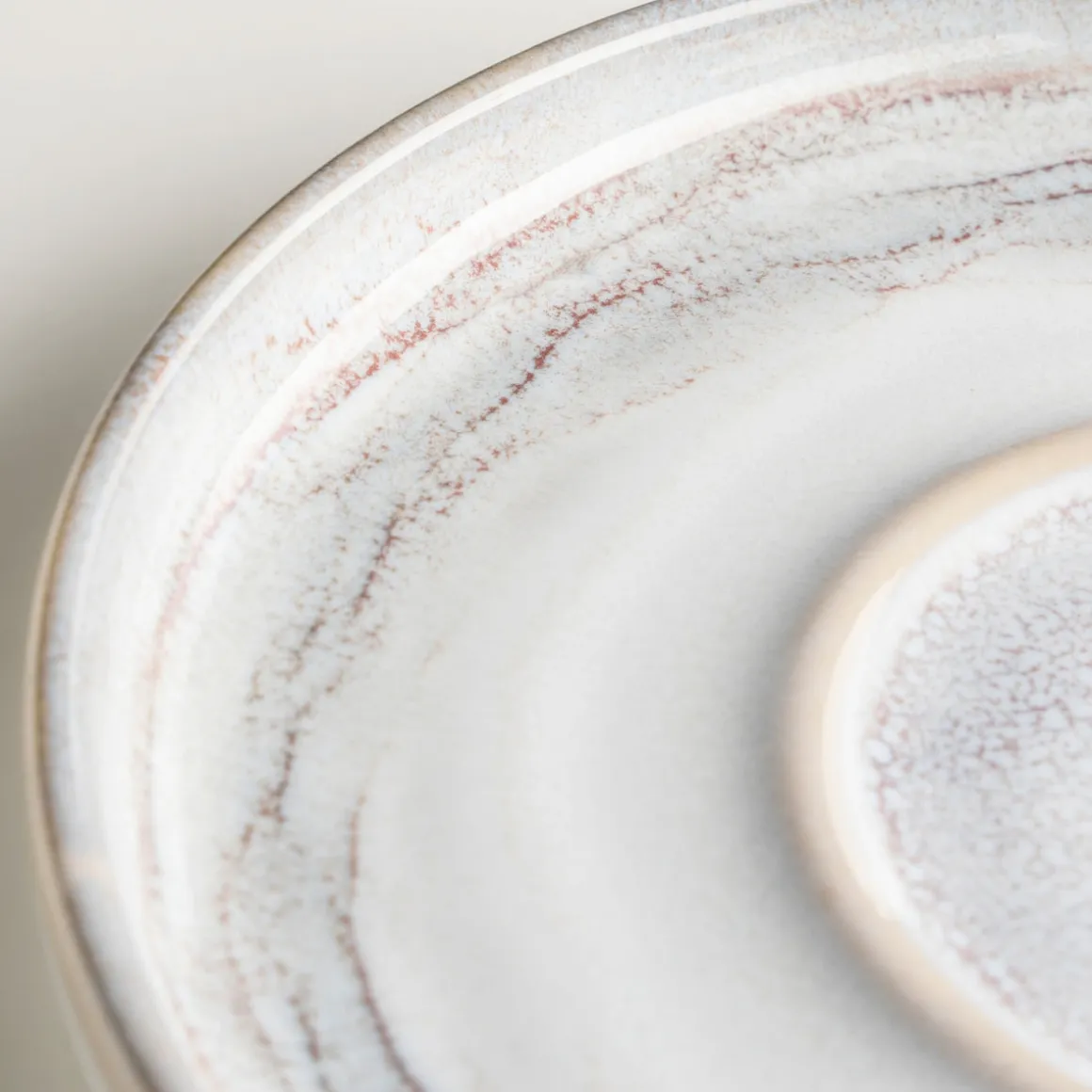 Kaffeeuntertassen-Set, Steinzeug TIEFER SEE Grau / Weiß