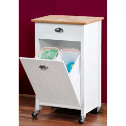 Küchenwagen mit Mülltrennsystem weiß