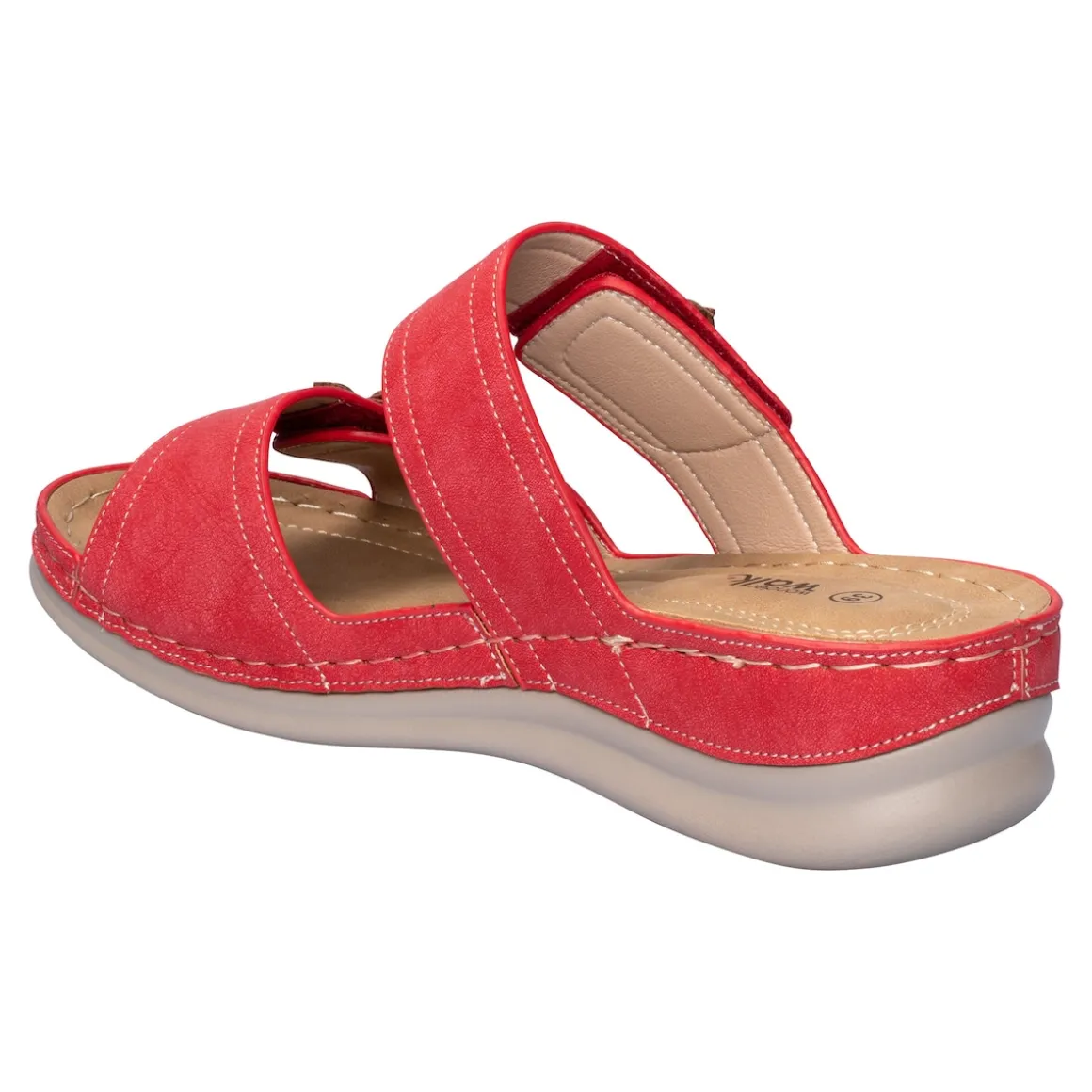 Klettpantolette „Annette" rot