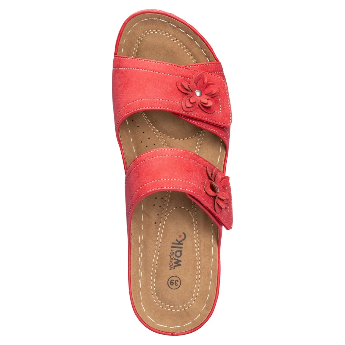 Klettpantolette „Annette" rot