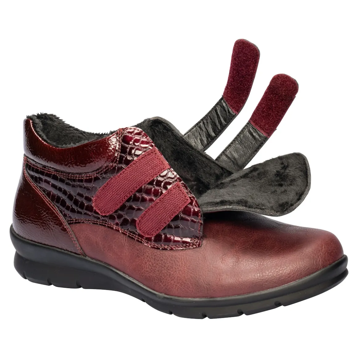 Klett-Stiefelette „Helga“ bordeaux
